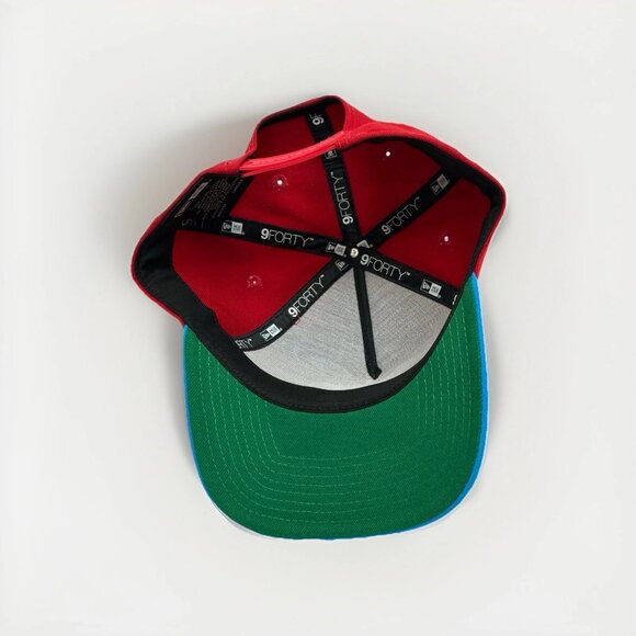 NEW ERA 9FORTY A-Frame Charlotte NC 704 Snapback Hat Red Teal One Size NWOT - Picture 7 of 9